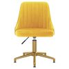 vidaXL Esszimmerst&uuml;hle 2 Stk. Drehbar Gelb Samt
