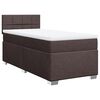 vidaXL Boxspringbett mit Matratze Dunkelbraun 90x190 cm Stoff