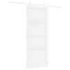 vidaXL Schiebet&uuml;r Wei&szlig; 83 x 202 cm Massives Kiefernholz