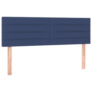 vidaXL Kopfteile Blau 144x5x78/88 cm Stoff