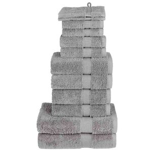 vidaXL 12 tlg. Premium-Handtuch-Set SOLUND Grau 600 g/m&sup2;