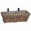 vidaXL H&auml;ngender Blumentopf Korb 2 pcs Braun 48 x 22 x 15 cm