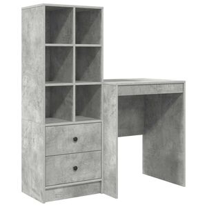 vidaXL Schreibtisch Beton Grau 105,5 x 50 x 127 cm 2 stk.