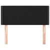 vidaXL Kopfteil Schwarz 80x5x78/88 cm Stoff