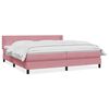 vidaXL Boxspringbett mit Matratze Rosa 180x220 cm Samt