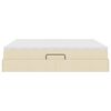 vidaXL Aufbewahrungsbett mit Matratze Creme 200 x 200 cm Polyester
