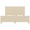 vidaXL Bettgestell mit Kopfteil Creme 180 x 200 cm Stoff