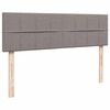 vidaXL Ottoman-Bett mit Matratze Taupe 140x190 cm Stoff