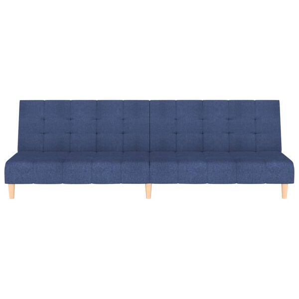 vidaXL Schlafsofa 2-Sitzer Blau Stoff
