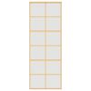 vidaXL Schiebetür Golden 76x205 cm Matt ESG-Glas und Aluminium