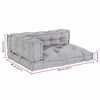 vidaXL Pallet Sofa Kissen 3 pcs Grau 120 x 80 x 38 cm Stoff
