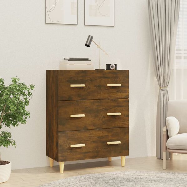 vidaXL Sideboard Räuchereiche 70x34x90 cm Holzwerkstoff