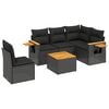 vidaXL Patio Sofa Set 6-Sitzer Black