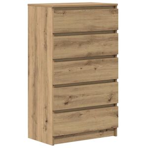 vidaXL Schubladenschrank Artisan-Eiche 60x36x103 cm Holzwerkstoff