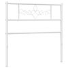 vidaXL Ersatz-Kopfteil Metall Wei&szlig; 107 cm