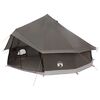 vidaXL Tipi Zelt Braun Grau 500 x 500 x 300 cm Polyester und Stahl