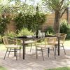 vidaXL Garten Essgruppe 5 pcs Braun Poly-Rattan