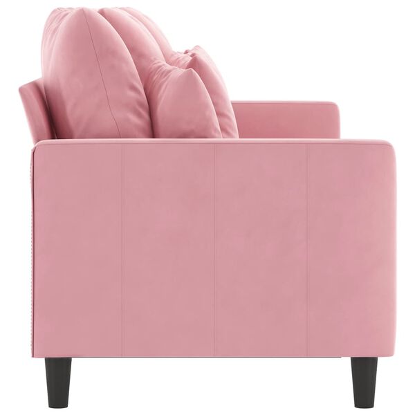 vidaXL 3-Sitzer-Sofa Rosa 180 cm Samt