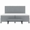 vidaXL Boxspringbett mit Matratze Hellgrau 200 x 200 cm Stoff