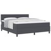 vidaXL Boxspringbett Dunkelgrau und Weiß 203 x 180 x 88 cm Cordstoff