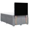vidaXL Boxspringbett mit Matratze Hellgrau 120x190 cm Stoff