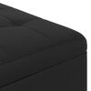 vidaXL Knopf Hocker mit Kissen Schwarz 60 x 60 x 45 cm Kunstleder