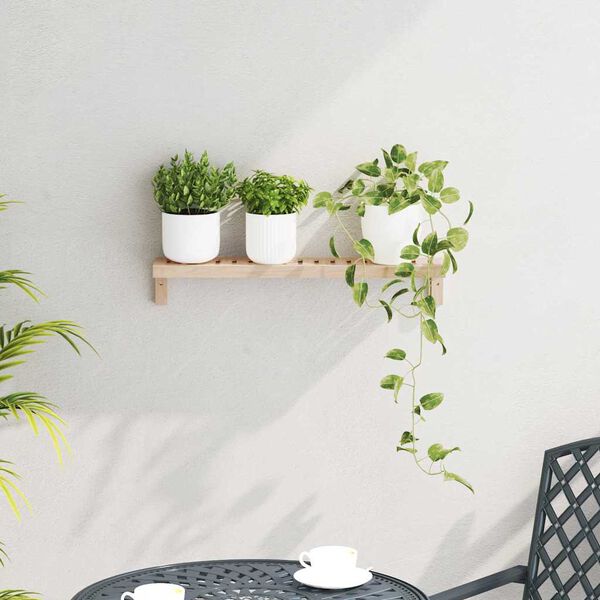 vidaXL Wandhängeregal Natur 62 x 10 x 12,5 cm Massivholz aus Walnuss