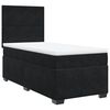 vidaXL Boxspringbett mit Matratze Schwarz 90x190 cm Samt
