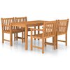 vidaXL 5-teiliges Garten-Ess-Set 140 x 80 cm Massivholz Teak