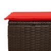 vidaXL 13-tlg. Garten-Sofagarnitur mit Kissen Braun Poly Rattan