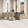 vidaXL Garten-Sofa-Set 13 pcs Beige Poly-Rattan