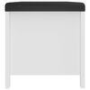vidaXL Sitzbank mit Stauraum und Kissen Weiß 105x40x45cm Holzwerkstoff