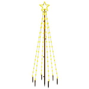 vidaXL LED-Weihnachtsbaum mit Erdn&auml;geln Warmwei&szlig; 108 LEDs 180 cm