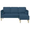 vidaXL Sofa Set mit Kissen Blau Polyester