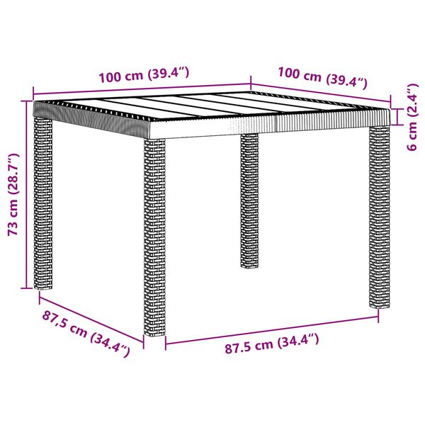 vidaXL Garten Essgruppe 5 pcs Anthrazit Polypropylen