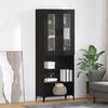 vidaXL Highboard Schwarz Eichen-Optik 69,5 x 34 x 180 cm Holzwerkstoff