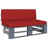 vidaXL Outdoor-Mittelsofa Paletten Impr&auml;gniertes Kiefernholz Grau
