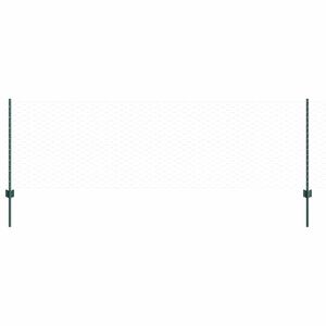vidaXL Sechseckzaun mit Pfosten 100 x 0,8 m PVC-beschichteter Stahl
