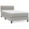 vidaXL Boxspringbett mit Matratze Hellgrau 90x190 cm Stoff