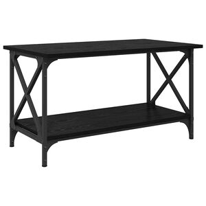vidaXL Couchtisch Schwarz Eichen-Optik 80 x 45 x 45.5 cm Holzwerkstoff