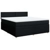 vidaXL Boxspringbett mit Matratze Schwarz 180x200 cm Stoff