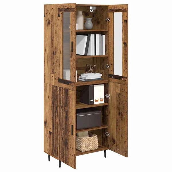 vidaXL Highboard 2 pcs Altholz Holzwerkstoff
