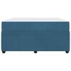 vidaXL Bettrahmen mit Matratze Blau 140 x 200 cm Stoff