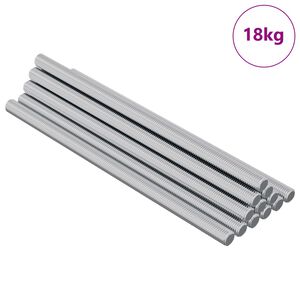 vidaXL Gewindestange 900 pcs Silber Stahl