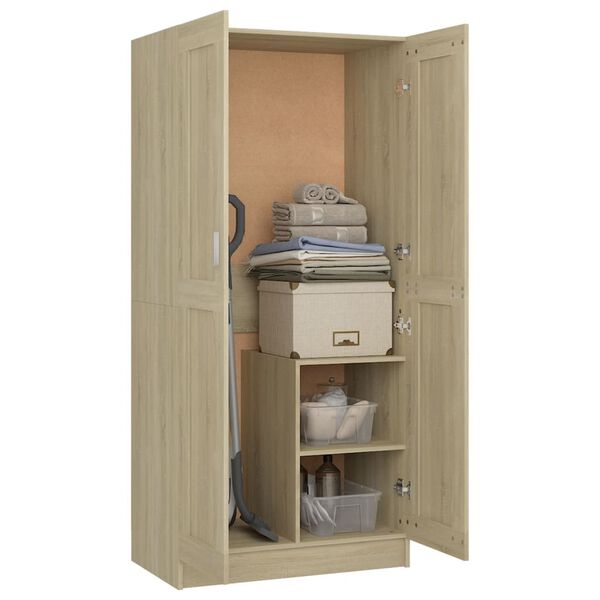 vidaXL Kleiderschrank Sonoma-Eiche 82,5x51,5x180 cm Holzwerkstoff