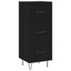 vidaXL Highboard Schwarz 34,5x34x180 cm Holzwerkstoff
