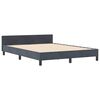 vidaXL Boxspringbett mit Kopfteil Dunkelgrau 140 x 190 cm Samt