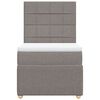 vidaXL Boxspringbett mit Matratze Taupe 100x200 cm Stoff