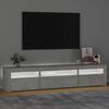 vidaXL TV-Schrank mit LED-Leuchten Betongrau 195x35x40 cm