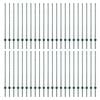 vidaXL Eingebetteter Zaunpfosten 44 Stk. Gr&uuml;n 160 cm